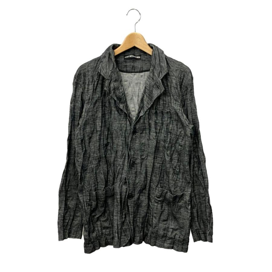 ISSEY MIYAKE MEN 長袖シャツ イッセイミヤケメンISSEY MIYAKE MEN リネン長袖シャツ グレーXL (K