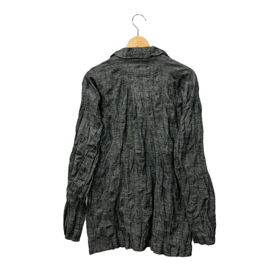 美品 イッセイミヤケ メン シワ加工長袖シャツ メンズ SIZE 2 (M 