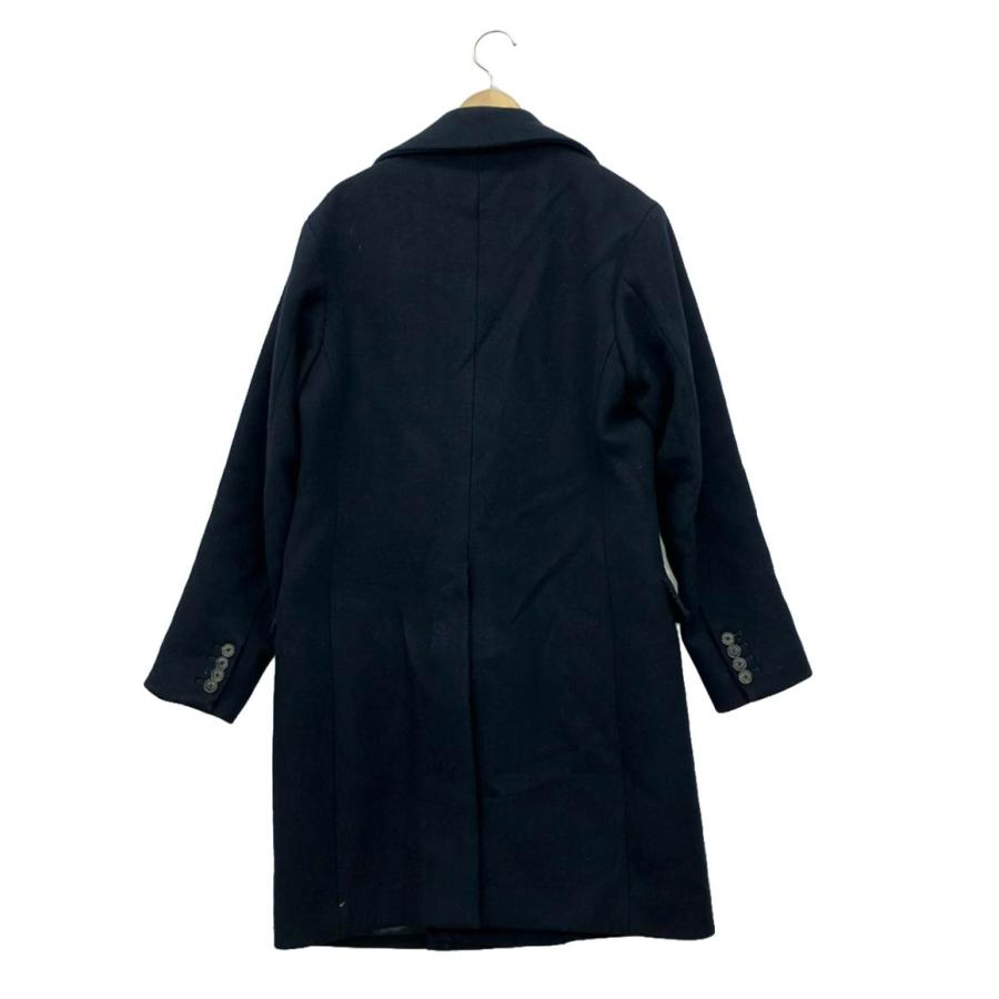 美品エディフィスEDIFICE ダブルチェスターコート　ネイビー EDIFICE（エディフィス）の「SUPER 140's ウール / カシミヤ
