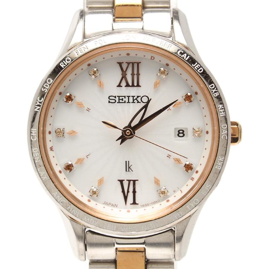 セイコー 腕時計 lk ルキア ソーラー ホワイト 1B35-0AS0 レディース