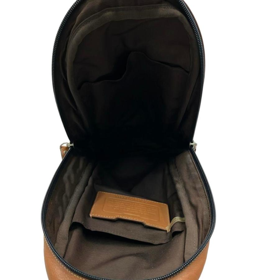 【美品 】コーチ ボディバッグ スリングバッグ レザー F70811 ブラック 良品 『COACH コーチ レザー ボディバッグ 』 黒 ブラック 斜
