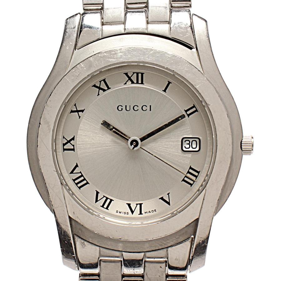 GUCCI 5500M 腕時計 シルバー メンズ グッチ 腕時計 クオーツ シルバー 5500M メンズ GUCCI 中古 : Rehello