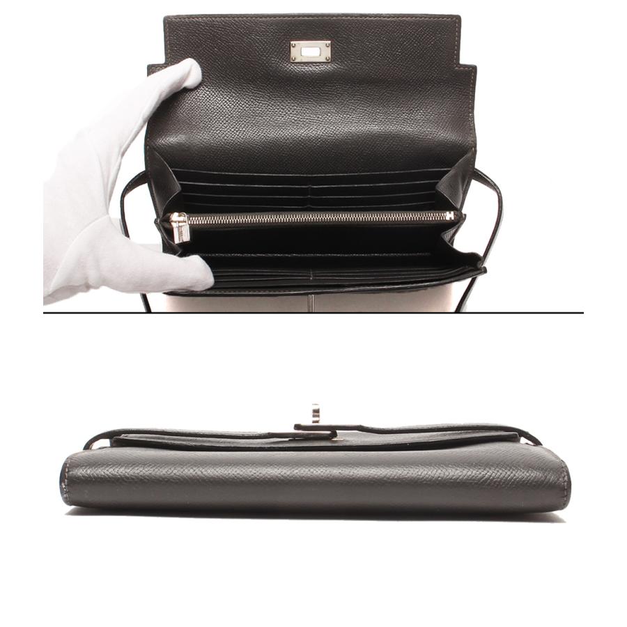 エルメス 長財布 □L刻印 シルバー金具 ケリーウォレット レディース HERMES 中古の画像