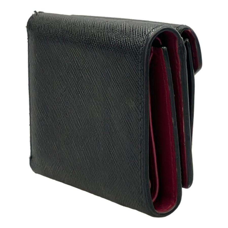 ラスト値下げレディースブランドPRADAプラダ ブラック三つ折り財布ほぼ未使用品 プラダ 三つ折り財布 レディース PRADA 中古 : Rehello by BOOKOFF