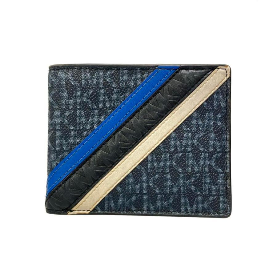 MICHAEL KORS 二つ折り財布 ブルー【新品未使用】 マイケルコース 二つ折り財布 メンズ MICHAEL KORS 中古 : Rehello by