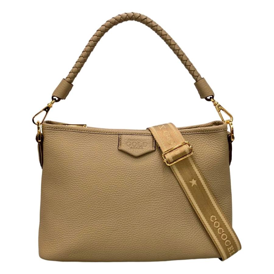 美品 ココセリュクスゴールド 2WAY ハンドバッグ ショルダーバッグ 