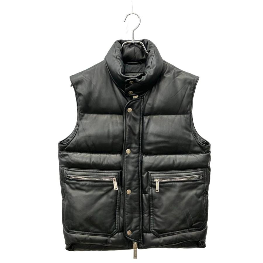 ディースクエアード Dsquared2 ダウンベスト 44 ディースクエアード レザー ダウンベスト メンズ SIZE 44 DSQUARED2