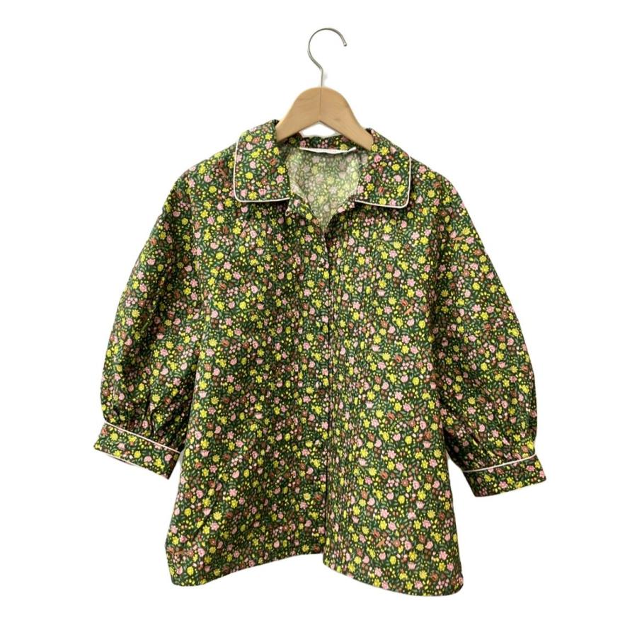 美品 メゾンキツネ 半袖シャツ 花柄 レディース SIZE 36 (XS