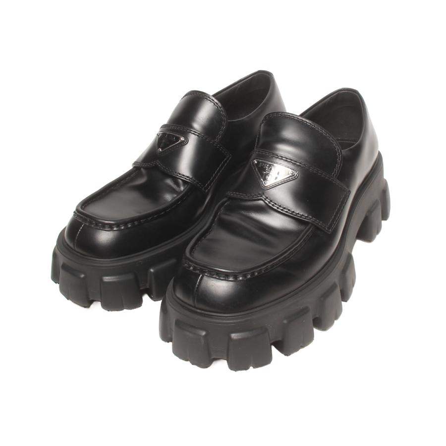 PRADA ローファー　モノリス　サイズ9 プラダ モノリス ブラッシュドレザー ローファー 2DE129 メンズ SIZE 9