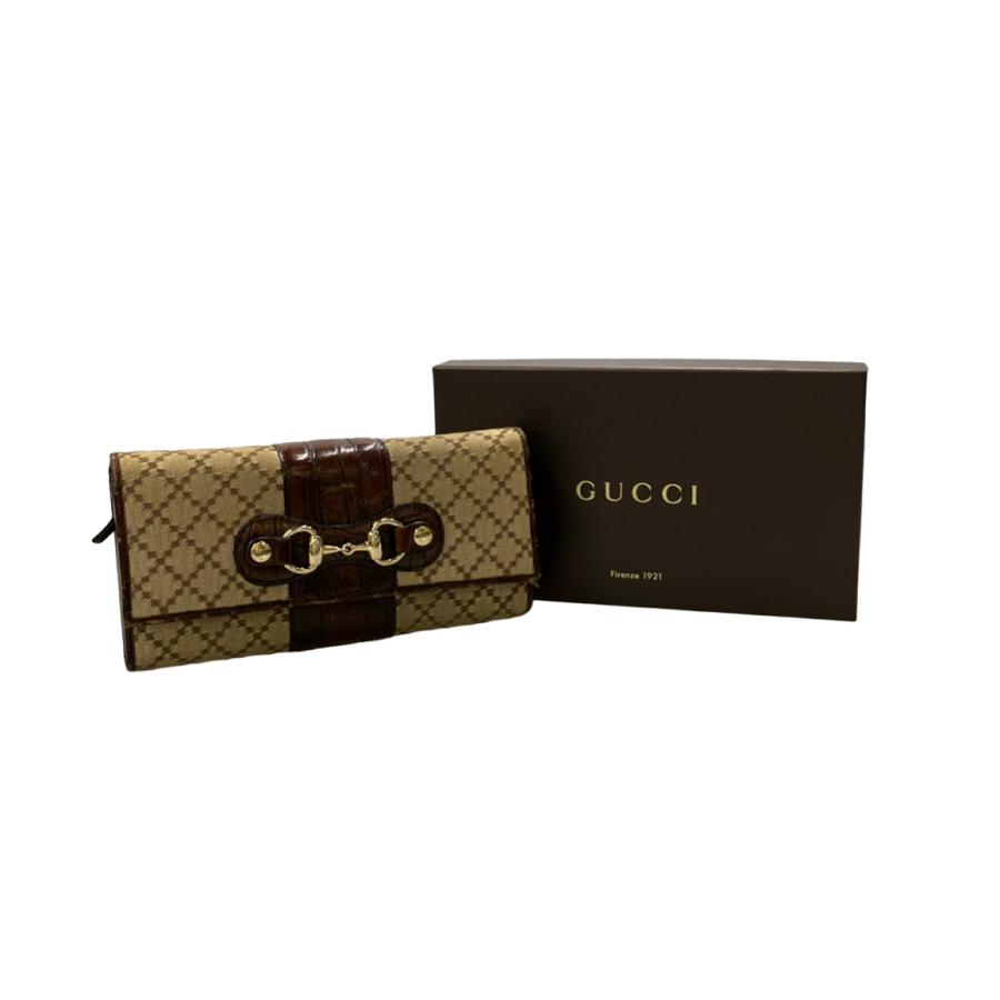 【GUCCI】グッチ　長財布　財布　ホースビット　ディアマンテ　✨箱付✨ グッチ 長財布 ディアマンテ柄 ホースビット 245756 3661 レディース