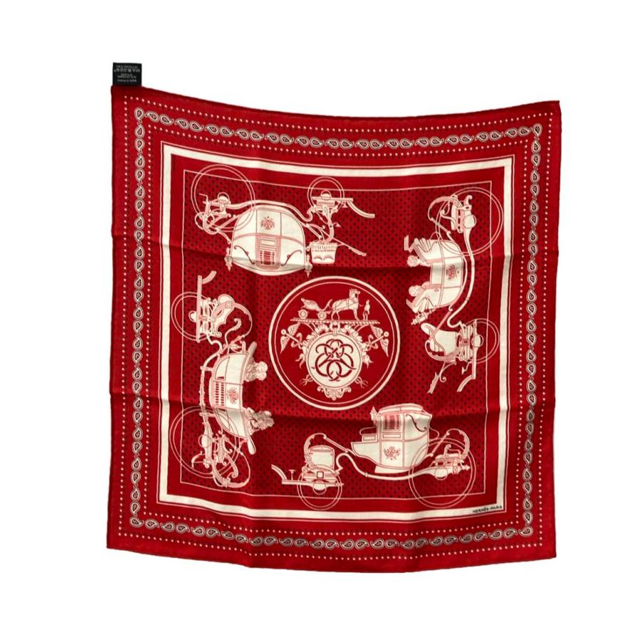 美品 エルメス スカーフ バンダナ カレ50 レディース HERMES 中古 