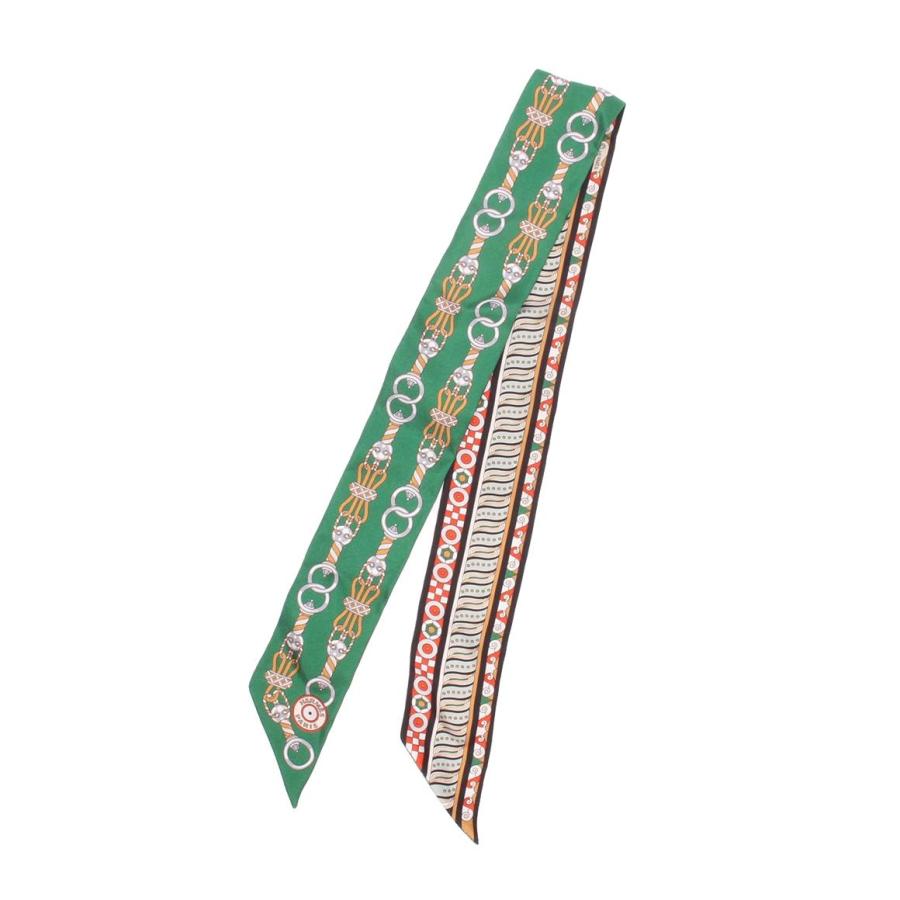 大特価‼️ HERMES エルメス スカーフ　ハーネスの薔薇窓 ツイリー　総柄 美品 エルメス ツイリー スカーフ シルク100% ハーネスの薔薇窓