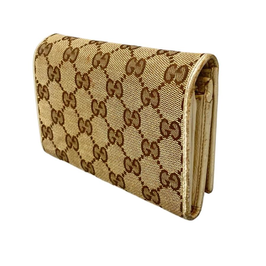 グッチ 二つ折り財布 GGキャンバス レディース GUCCI 中古 : Rehello