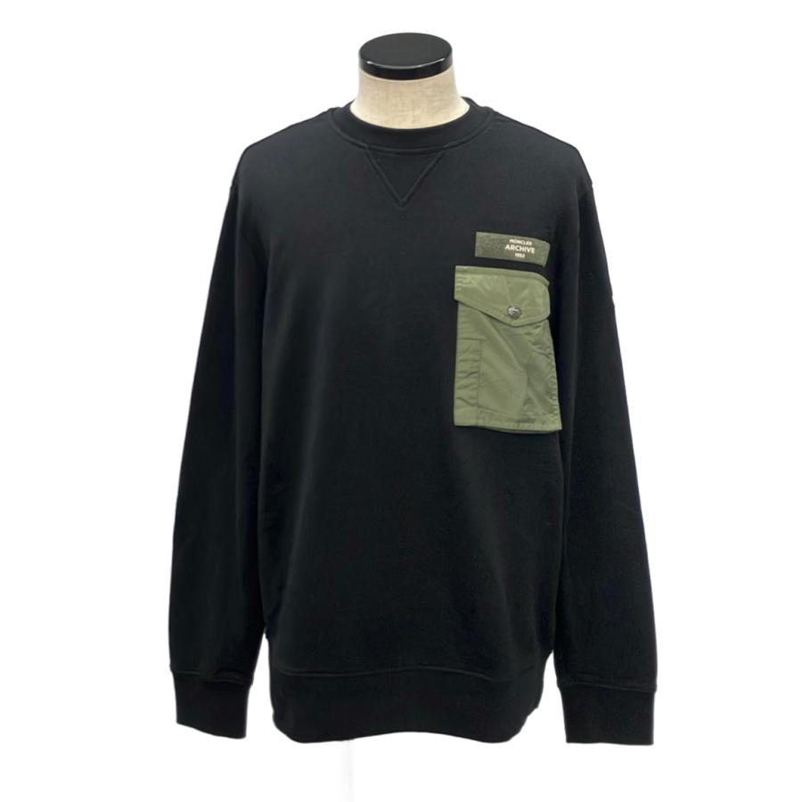 MONCLER トレーナー グリーン サイズ L 色875 中古 定価9万〜 モンクレール スウェット 胸ポケット メンズ SIZE XL MONCLER 中古