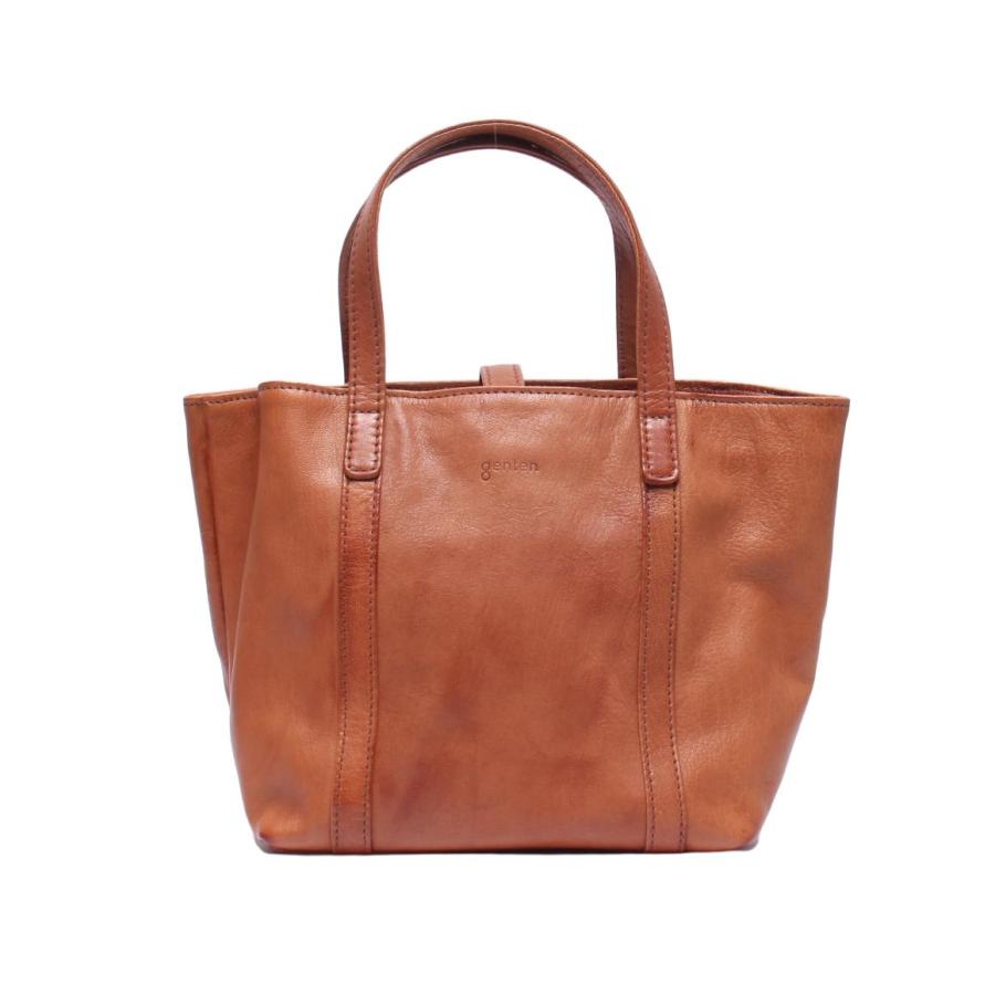【美品】genten ミニバッグ 本革 おしゃれ BAG ユニセックス 上品 ゲンテン ハンドバッグ ユニセックス genten 中古 : Rehello by