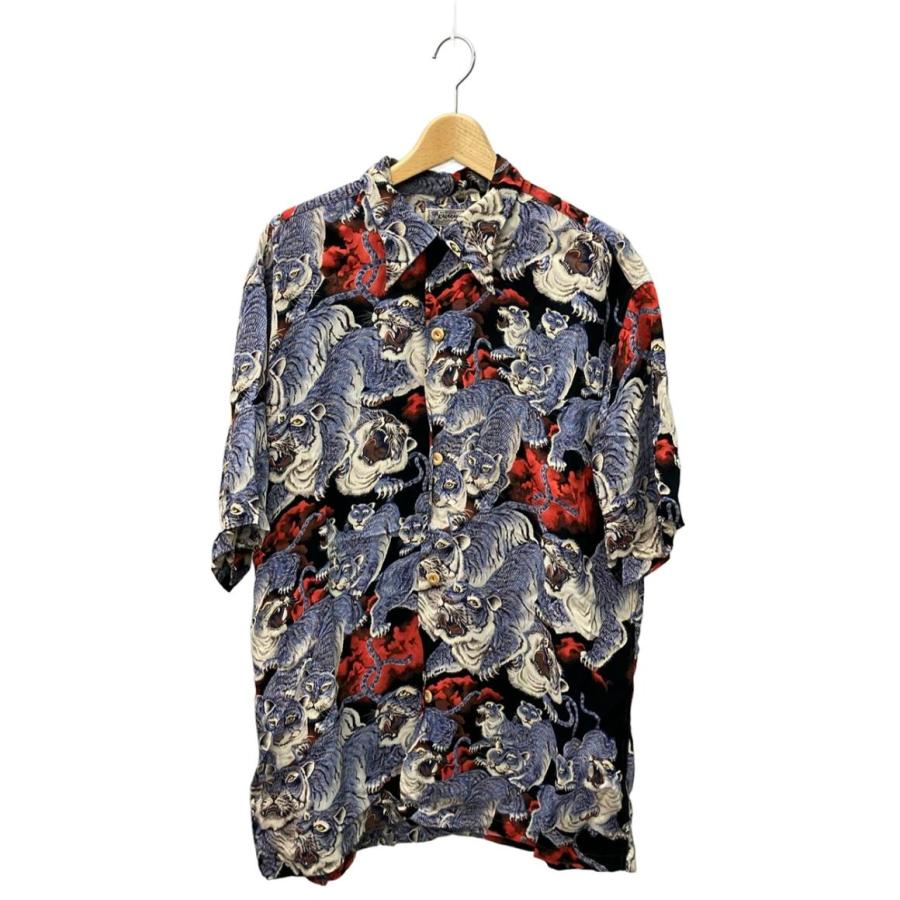カラカウア×サンサーフ 百虎 アロハシャツ メンズ SIZE L