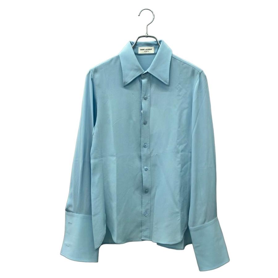 サンローラン 長袖 シルクシャツ メンズ SIZE 36 SAINT LAURENT 中古