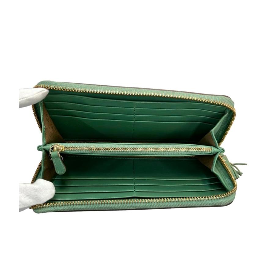 アニヤ・ハインドマーチ ラウンドファスナー長財布 スタッズ