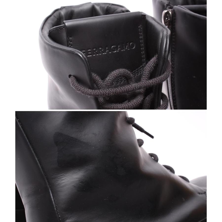 サルヴァトーレフェラガモ ショートブーツ 厚底 サイドファスナー Maxi