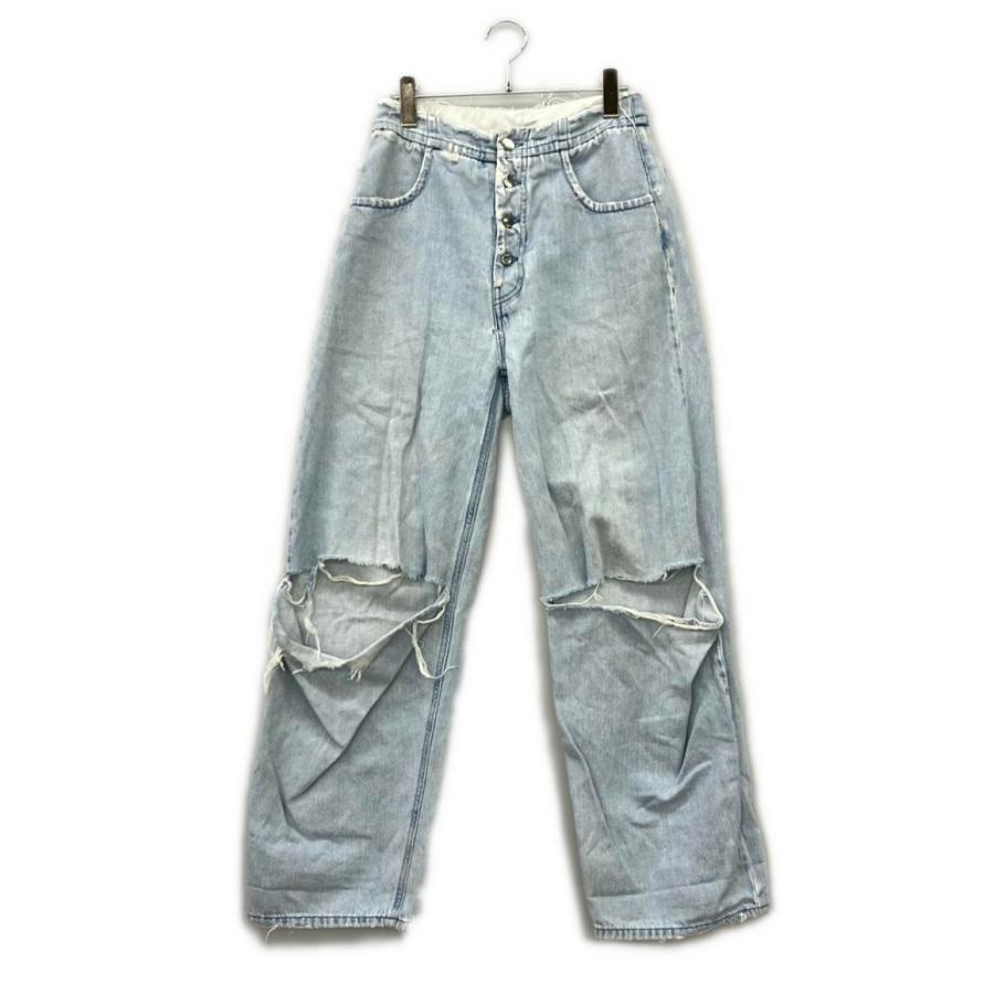 MM6MaisonMarlgelaエムエムシックスメゾンマルジェラダメージデニム エムエムシックス メゾンマルジェラ ダメージ加工 デニムパンツ