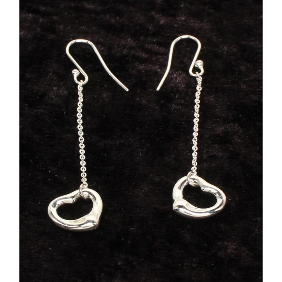 ★TIFFANY&Co ティファニー ピアス SV925 オープンハート ★ 美品 ティファニー ピアス SV925 オープンハート スイング