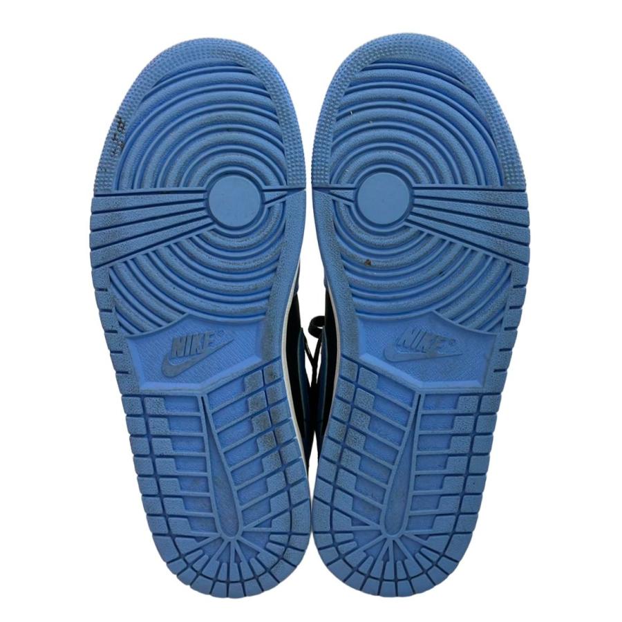 ★BOSS★NIKE エアジョーダン1 ミドル レザーブルー スニーカー ナイキ ミドルカットスニーカー エア ジョーダン 1 ミッド