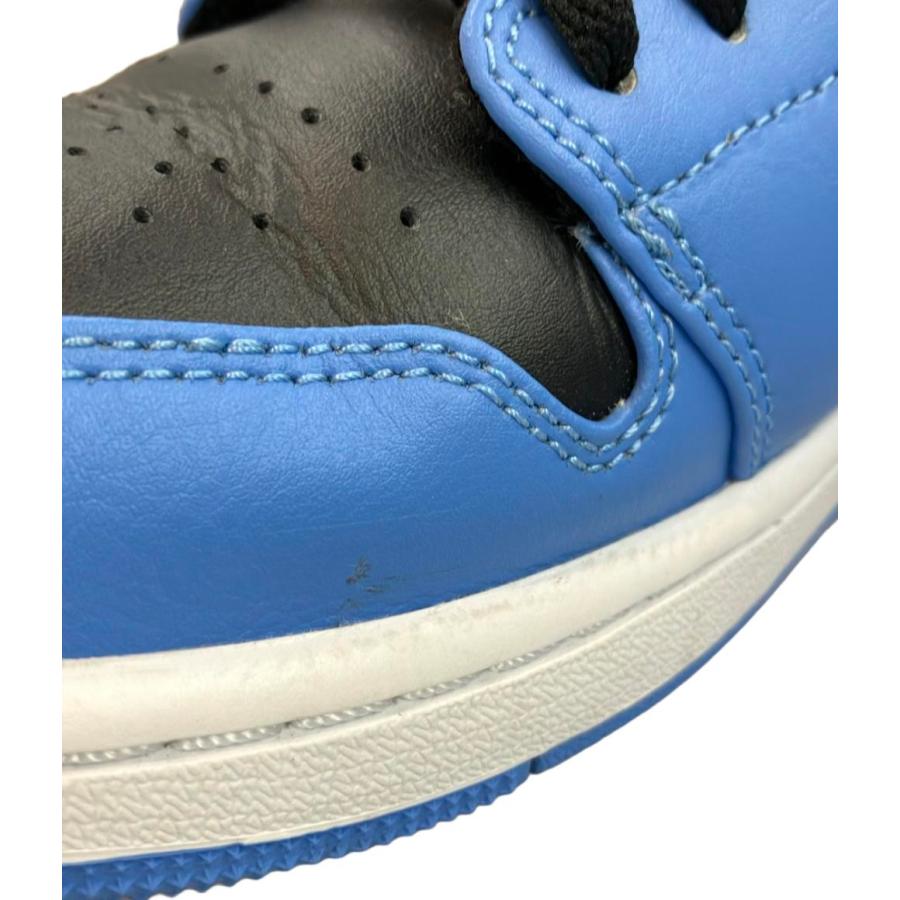 ★BOSS★NIKE エアジョーダン1 ミドル レザーブルー スニーカー ナイキ ミドルカットスニーカー エア ジョーダン 1 ミッド
