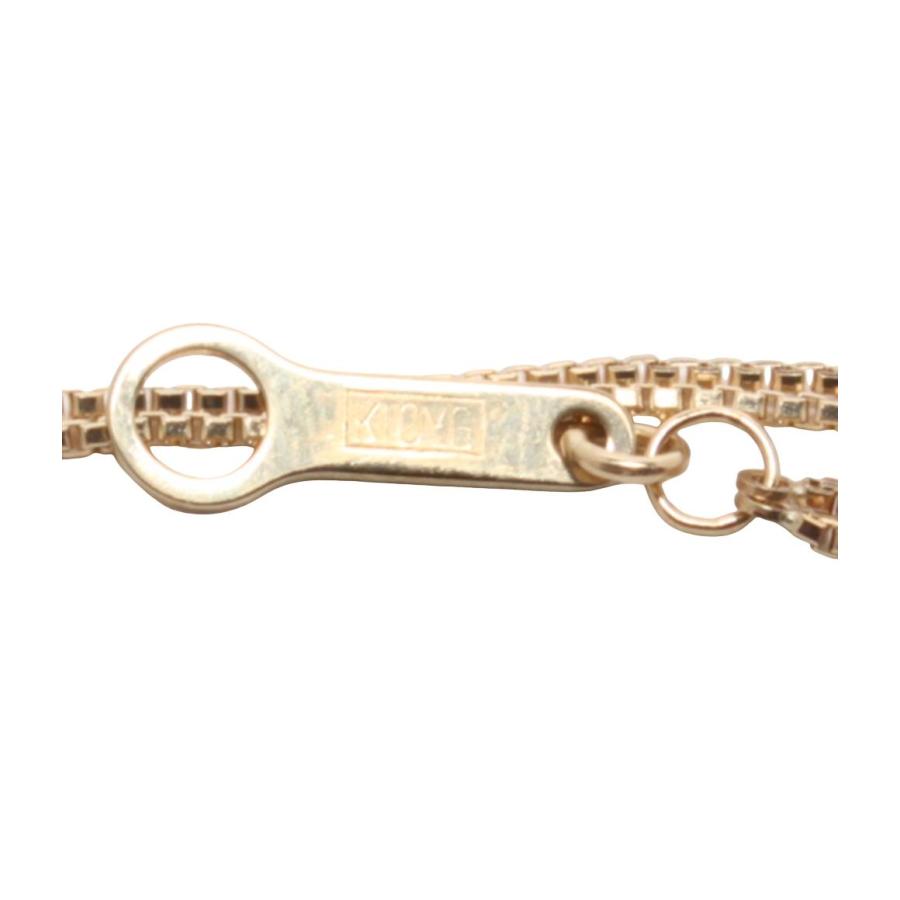 美品 アガット アンクレット K10 K10YG ダイヤ 0.01ct