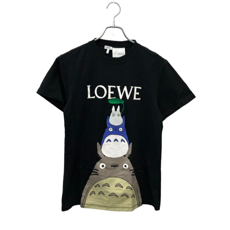 LOEWE × Studio Ghibli トトロ ファミリーTシャツ XL 黒 ロエベ 半袖Tシャツ x スタジオジブリ となりのトトロ コラボTシャツ