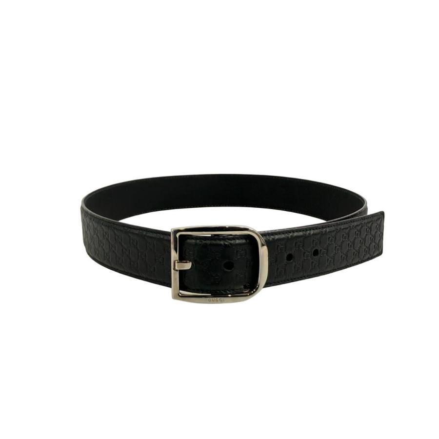 GUCCI グッチ マイクログッチシマ ベルト ベルト 449716 レザー ブラウン  メンズ【中古】 中古・古着通販】GUCCI (グッチ) マイクログッチシマ レザーベルト