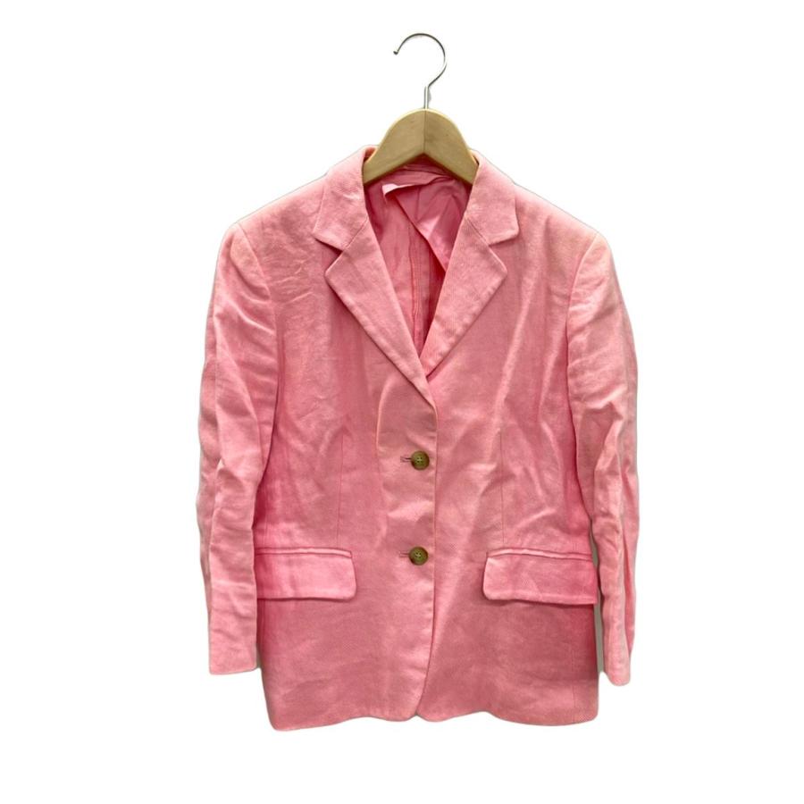 Max Mara チェック柄 テーラードジャケット 42 マックスマーラ リネン 