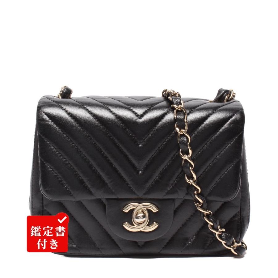 シャネル チェーンショルダーバッグ ミニマトラッセ Vステッチ