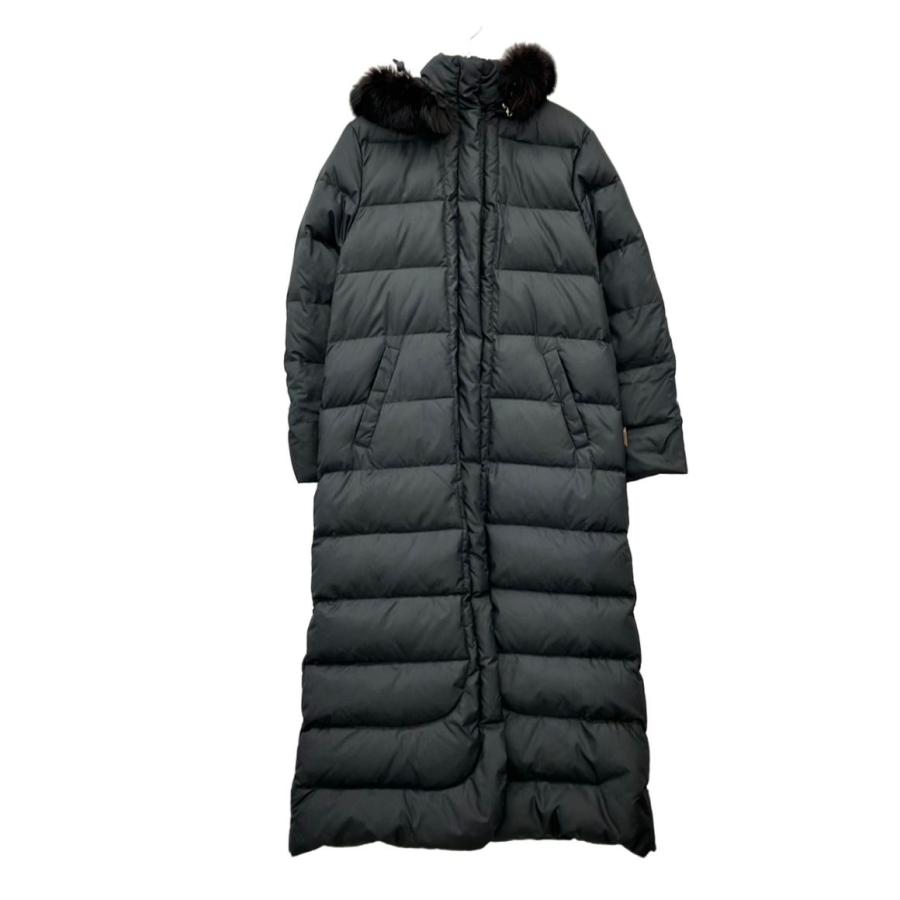 モンクレール ロングダウンコート フード ファー付き レディース SIZE 
