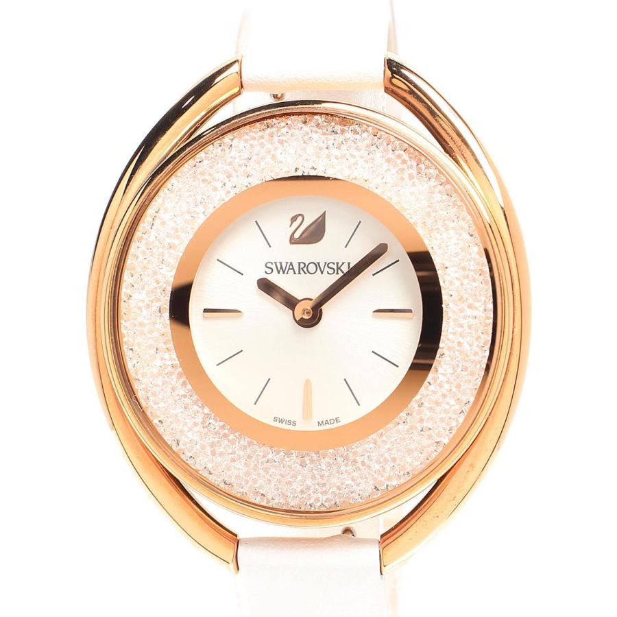 ☆れおた☆サマ　SWAROVSKI　Crystalline Oval　腕時計 スワロフスキー 腕時計 Crystalline Oval White Tone Watch