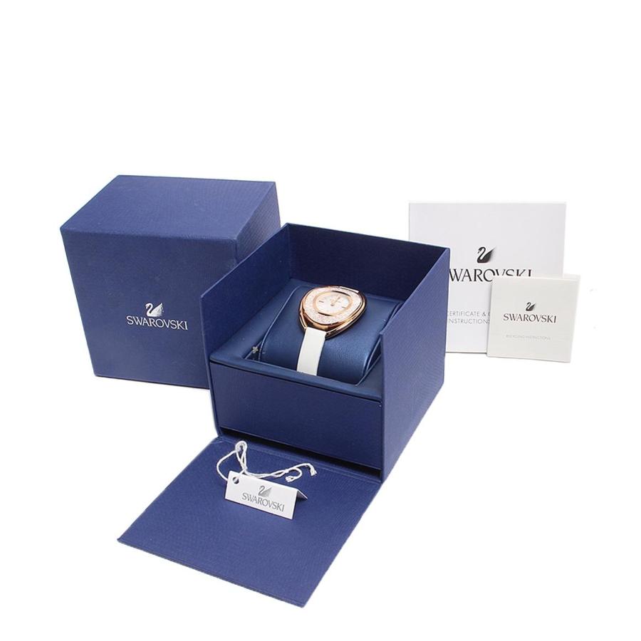スワロフスキー 腕時計 Crystalline Oval White Tone Watch