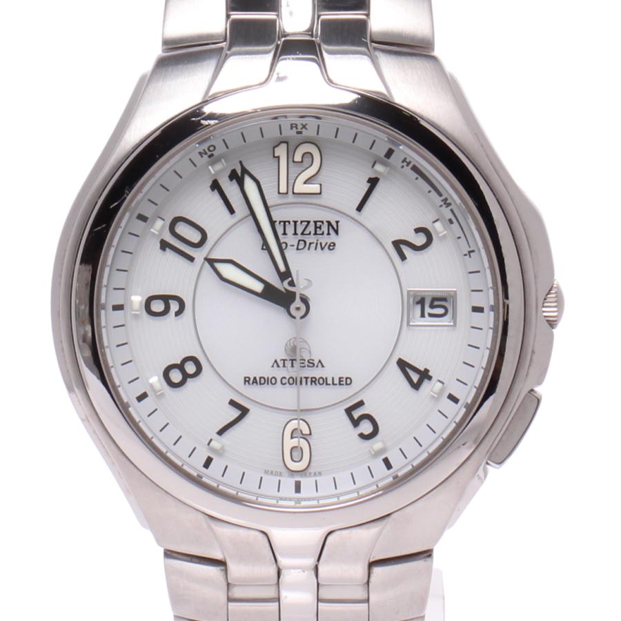 CITIZEN H410-T007627 ATTESA Eco-Drive 電波 シチズン 腕時計 アテッサ ソーラー電波 ホワイト H410-T007627 メンズ