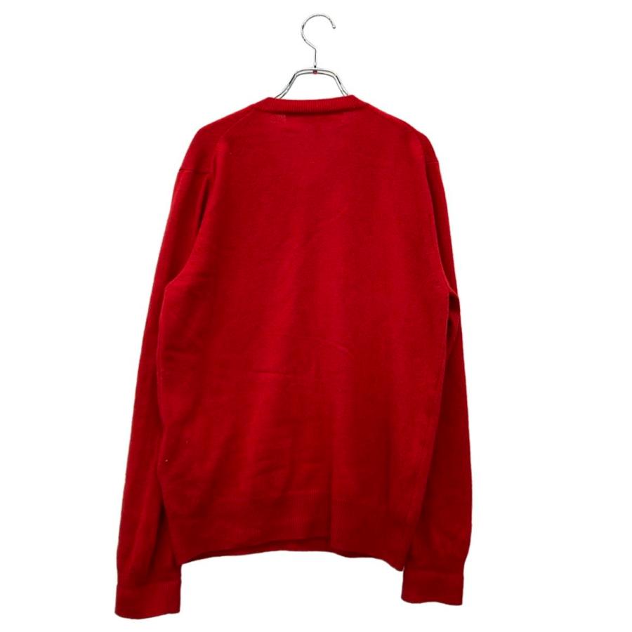 プレイコムデギャルソン 長袖ニット ハートロゴ  Vネック プルオーバー レディース SIZE M PLAY COMME des GARCONS プレイコムデギャルソン 長袖ニット ハートロゴ Vネック プルオーバー