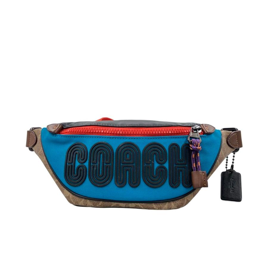 COACH メンズボディバッグ ウエストポーチ シグネチャー 焦げ茶 COACH メンズボディバッグ ウエストポーチ シグネチャー 焦げ茶 コーチ