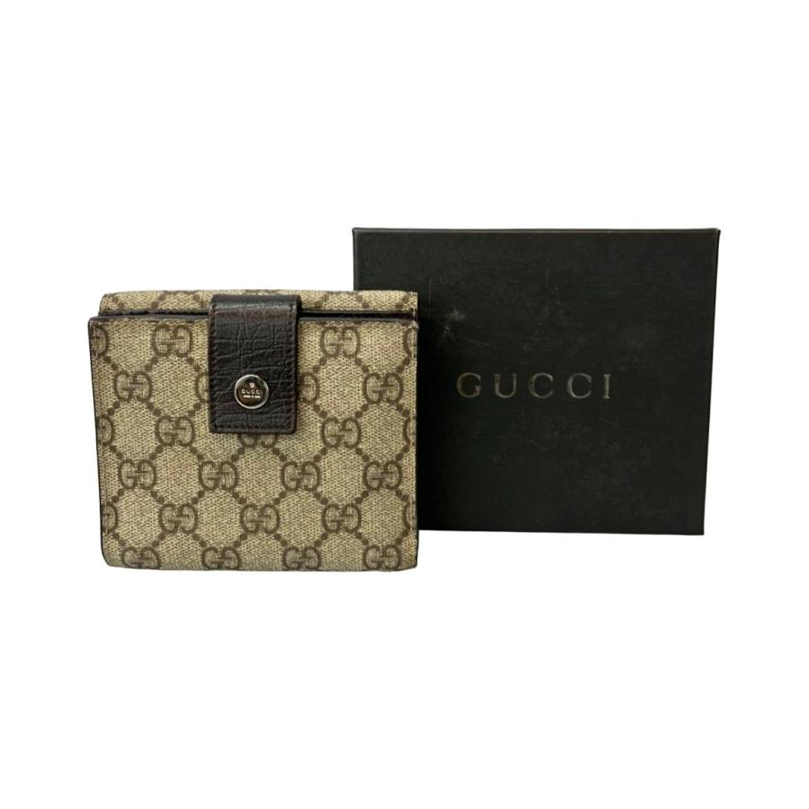 GUCCI ポーチ　革製 美品 グッチ 二つ折り財布 115052 レディース GUCCI 中古