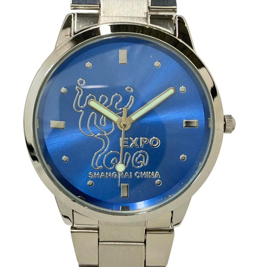 腕時計 EXPO 2010 SHANGHAI CHINA クオーツ ブルー メンズ 中古
