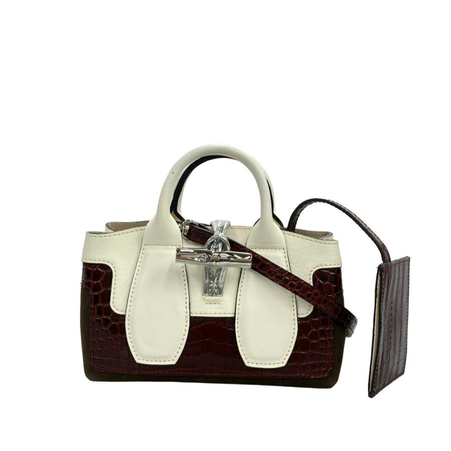 ロンシャン ハンドバッグ ショルダーバッグ 2WAY 斜め掛け クロコ型  