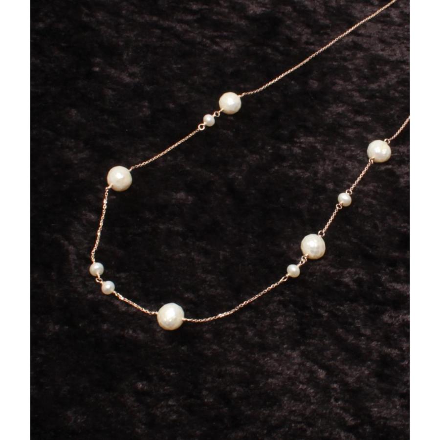 美品 ネックレス ブレスレット K10 淡水パール 2点セット レディース