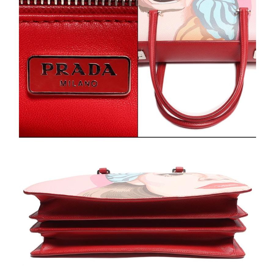RosE 紅型バッグ プラダ レザートートバッグ シルバー金具 リアーナ Pink Girl