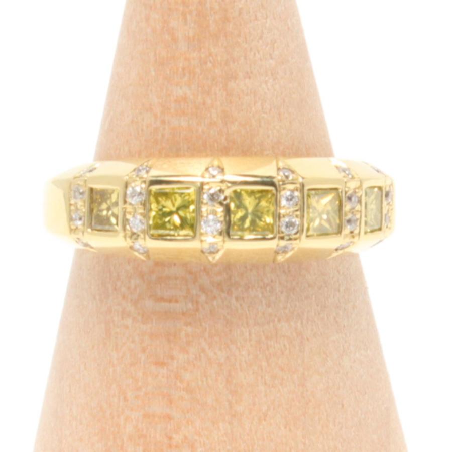 美品 リング 指輪 K18 ダイヤ 0.14ct 0.58ct レディース SIZE 12号