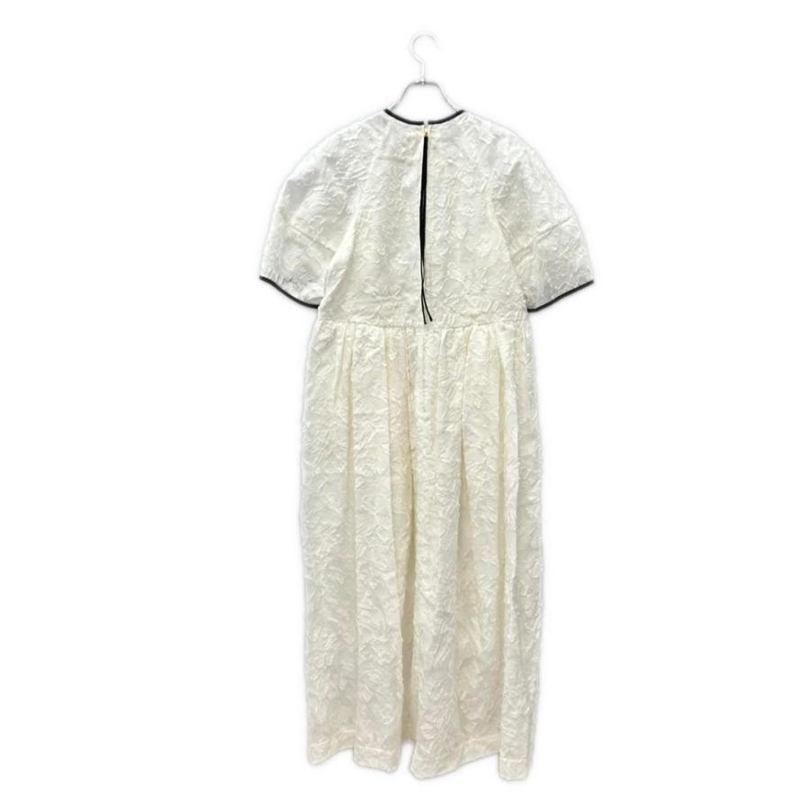 デザインワークス 半袖 袖ボリュームカットジャガードワンピース 翁安芸 レディース SIZE 38 (S) DESIGNWORKS 中古_1