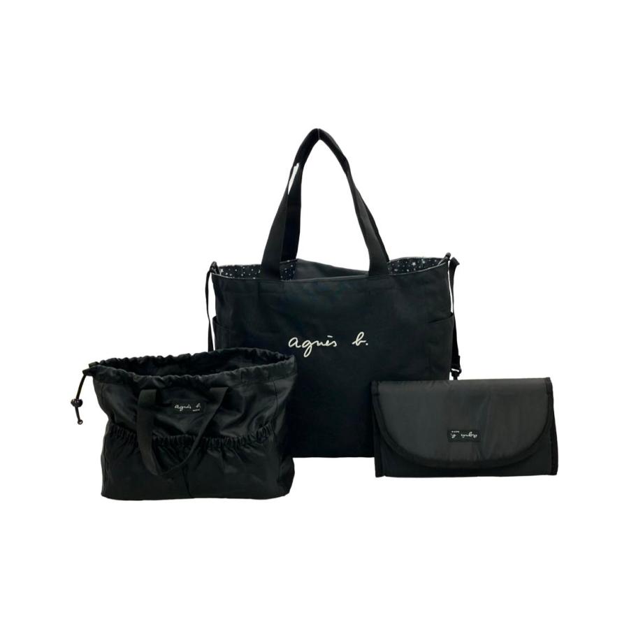 アニエスベー リバーシブルマザーズバッグ トートバッグ ショルダー