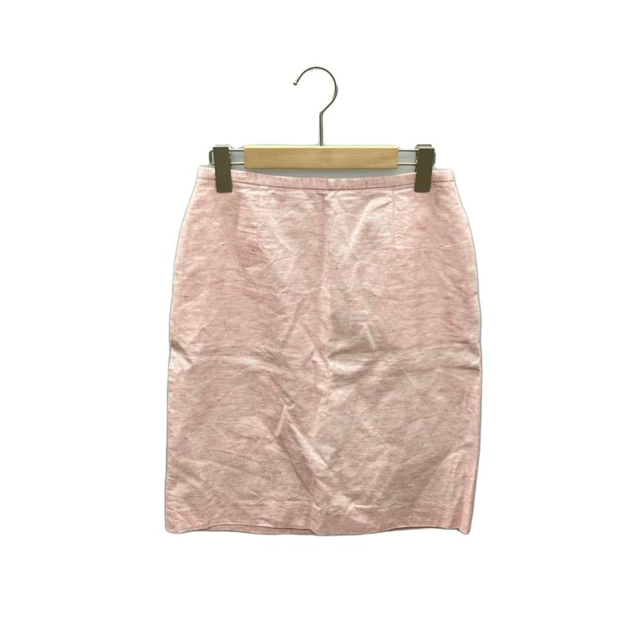 美品 シップス リネン混ノーカラーショートジャケット バックスリット