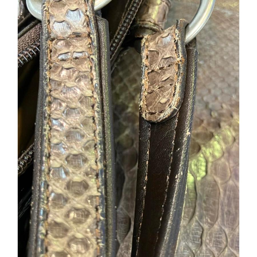 マウロゴヴェルナ ハンドバッグ パイソン柄 レディース MAURO GOVERNA
