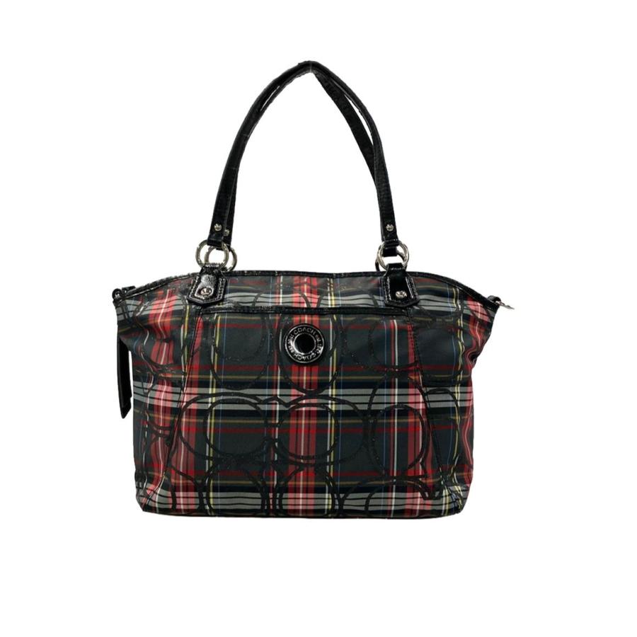 コーチ トートバッグ 肩掛け チェック柄 F20058 レディース COACH 中古