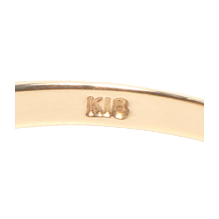 リング 指輪 K18 パール ダイヤ0.02ct レディース SIZE 16号 中古 